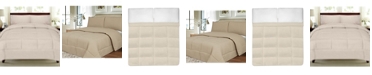 Sweet Home Collection Solid Color Box Stitch Down Alternative Twin Comforter
